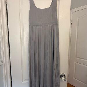 Aritzia Gray Sleeveless Scoop Neck Maxi Dress